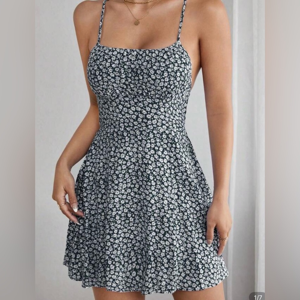 Floral Spaghetti Strap Dress